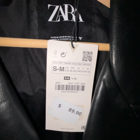 Never Worn Oversized Zara Motorcycle Jacket - Picture 2 of 3